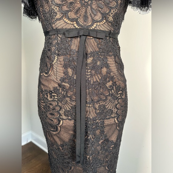 MARCHESA NOTTE LACE OFF SHOULDER DRESS SIZE 0 - Picture 9 of 11